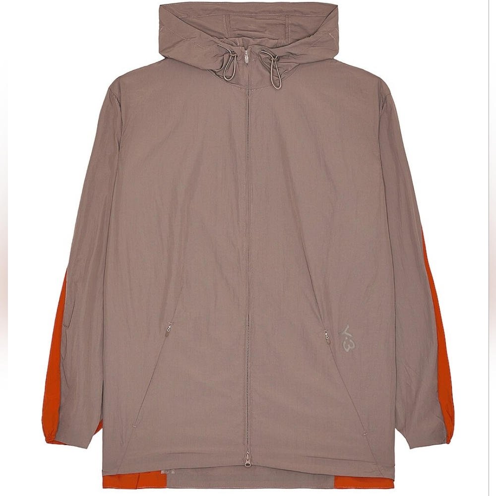Y-3 Classic Light Shell Running Windbreaker - Gray And Fox Red